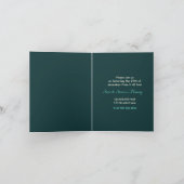 ヴィンテージクリスマスリースレッド金ゴールドグリッター女の子 招待状 (内部)