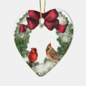 ヴィンテージクリスマスリース セラミックオーナメント (左)