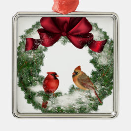 ヴィンテージクリスマスリース メタルオーナメント