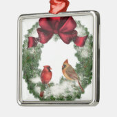 ヴィンテージクリスマスリース メタルオーナメント (左)