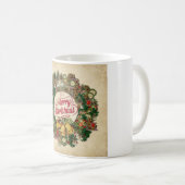 ヴィンテージクリスマスリース(メリークリスマス) コーヒーマグカップ (正面右)