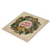 ヴィンテージクリスマスリース（メリークリスマス） タイル (側面)