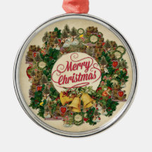 ヴィンテージクリスマスリース（メリークリスマス）