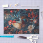 ヴィンテージクリスマスルースターデクページ 薄葉紙 (クラフト)