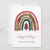ヴィンテージクリスマスレインボーウェーブムーヴホリデーカード (正面)