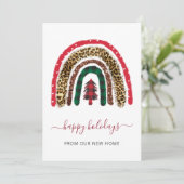 ヴィンテージクリスマスレインボーウェーブムーヴホリデーカード (スタンド正面)