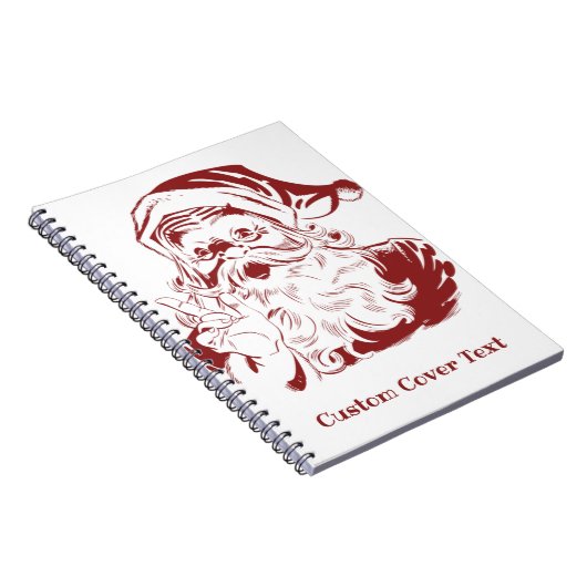 ヴィンテージクリスマスレッドすてきレトロサンタクロース ノートブック (右側)