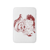 ヴィンテージクリスマスレッドすてきレトロサンタクロース バスマット (正面縦)