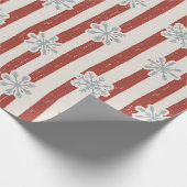 ヴィンテージクリスマスレッドそり ラッピングペーパー (角)
