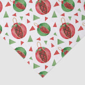 ヴィンテージクリスマスレッドとグリーンオーナメント 薄葉紙 (詳細)