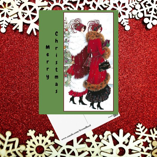 ヴィンテージクリスマスレッドコートソサエティ ポストカード
