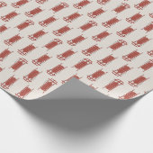 ヴィンテージクリスマスレッドスリズラッピング紙 ラッピングペーパー (角)