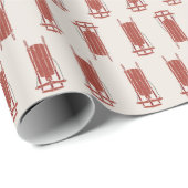 ヴィンテージクリスマスレッドスリズラッピング紙 ラッピングペーパー (ロールコーナー)