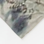 ヴィンテージクリスマスレッドチャーチ輝く雪 フリースブランケット (角)