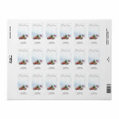 ヴィンテージクリスマスレッドトラック差出人住所 ラベル (フルシート)