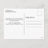 ヴィンテージクリスマスレッドトラック愛国米国国旗 シーズンポストカード (裏面)