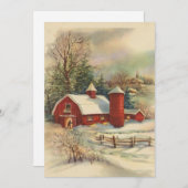 ヴィンテージクリスマスレッドバーン シーズンカード (正面/裏面)