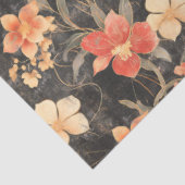 ヴィンテージクリスマスレッド&金ゴールドポインセチア・デコパージュ 薄葉紙 (詳細)