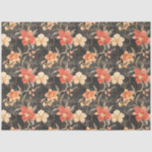 ヴィンテージクリスマスレッド&金ゴールドポインセチア・デコパージュ 薄葉紙 (正面)