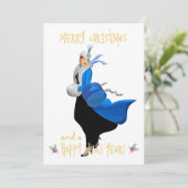 ヴィンテージクリスマスレディーメリークリスマスグリーティング シーズンカード (スタンド正面)