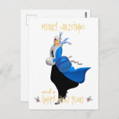 ヴィンテージクリスマスレディーメリークリスマスグリーティング ポストカード (正面/裏面)