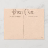 ヴィンテージクリスマスレディ名前をカスタムするはがき シーズンポストカード (裏面)