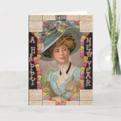 ヴィンテージクリスマスレトロクリスマス パーソナライズされた シーズンカード (正面)