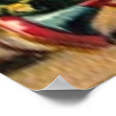 ヴィンテージクリスマスレトロクリスマス パーソナライズされた ポスター (角)