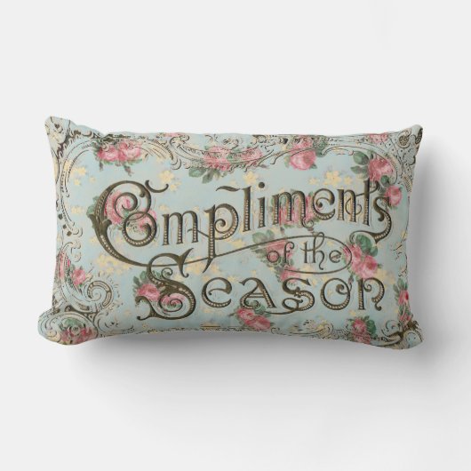 ヴィンテージクリスマスレトロクリスマス パーソナライズされた ランバークッション (正面)