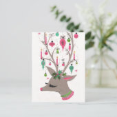 ヴィンテージクリスマスレトロトインデナーホリデーポストカード シーズンポストカード (スタンド正面)