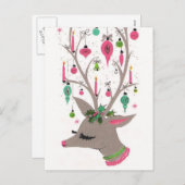 ヴィンテージクリスマスレトロトインデナーホリデーポストカード シーズンポストカード (正面/裏面)