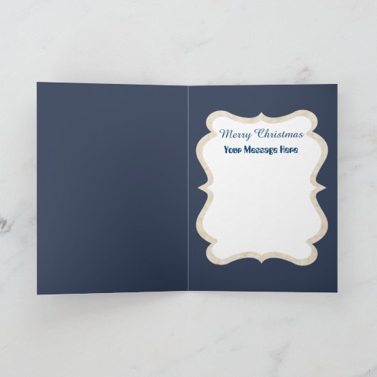 ヴィンテージクリスマスレトロトインデナー追加メッセージカード シーズンカード (内部)
