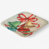 ヴィンテージクリスマスレトロベルパーティープレート ペーパープレート (傾斜あり)