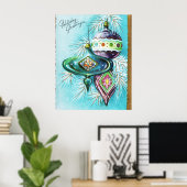 ヴィンテージクリスマスレトロホリディーブポスター ポスター (ホームオフィス)