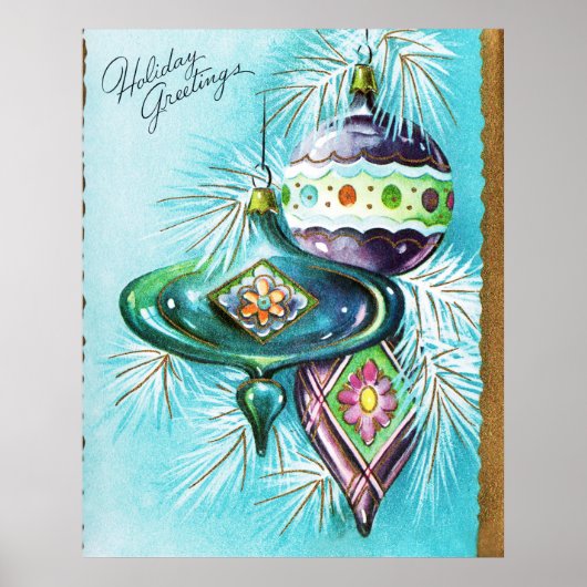 ヴィンテージクリスマスレトロホリディーブポスター ポスター (正面)