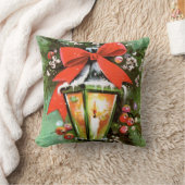 ヴィンテージクリスマスレトロランプホームデコールピロー クッション (ブランケット)