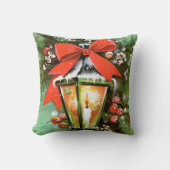 ヴィンテージクリスマスレトロランプホームデコールピロー クッション (正面)