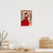 ヴィンテージクリスマスレトロレディーホリデーポスター ポスター (キッチン)