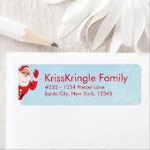 ヴィンテージクリスマスレトロ50sサンタ差出人住所 ラベル (インサイチュ)