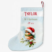 ヴィンテージクリスマスロビン1stクリスマスストッキング スモールクリスマスストッキング (裏面)