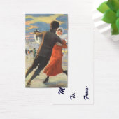 ヴィンテージクリスマスロマンティックカップル氷スケートで滑る (デスク)