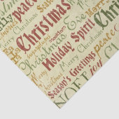 ヴィンテージクリスマスワードアートティッシュペーパー 薄葉紙 (詳細)