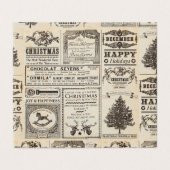 ヴィンテージクリスマスワードカード (外部フラット)