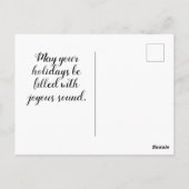 ヴィンテージクリスマスヴァイオリンと楽譜はがき ポストカード (裏面)