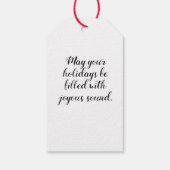 ヴィンテージクリスマスヴァイオリンと楽譜 ギフトタグ (裏面)