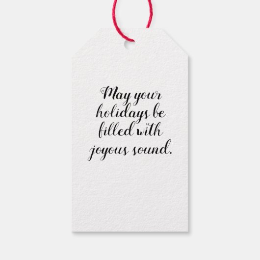 ヴィンテージクリスマスヴァイオリンと楽譜 ギフトタグ (裏面)