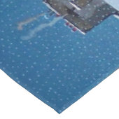 ヴィンテージクリスマスヴィレッジの描馬車 テーブルクロス (アングル)