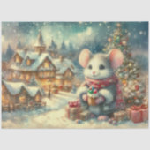 ヴィンテージクリスマスヴィレッジフェスティバルマウスデカップージ 薄葉紙 (正面)