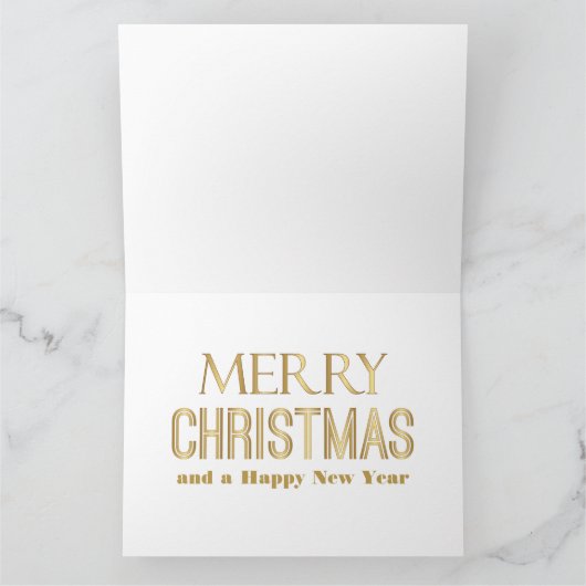 ヴィンテージクリスマスヴィレッジメリークリスマスグリーティング カード (内部)