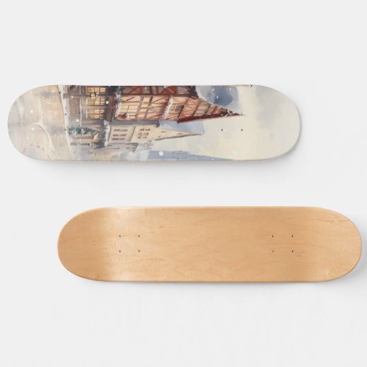 ヴィンテージクリスマスヴィレッジ通りホリデイ スケートボード (横)